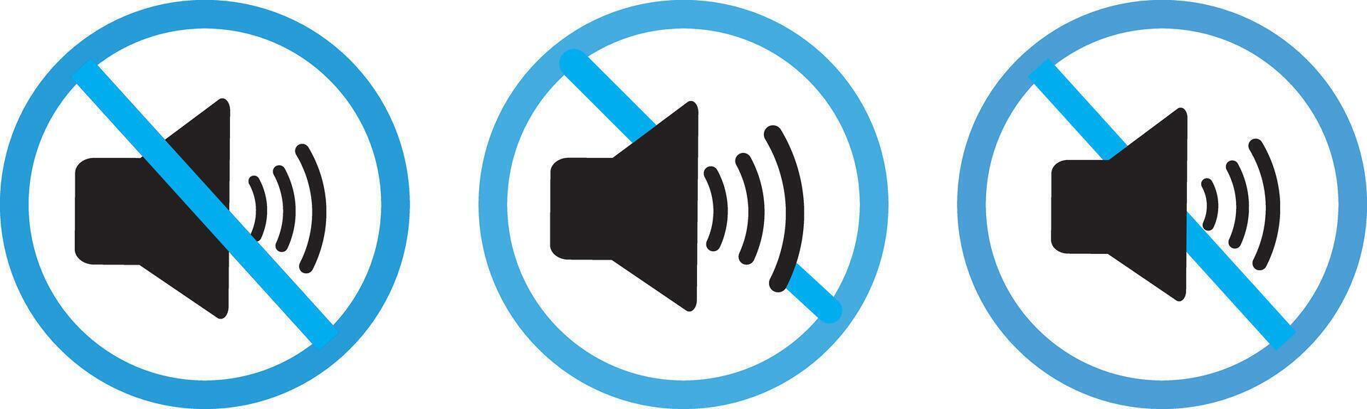 Volume on icon set illustration. Speaker volume icon, audio voice sound, symbol, volume speaker icon buttons set illustration. vector
