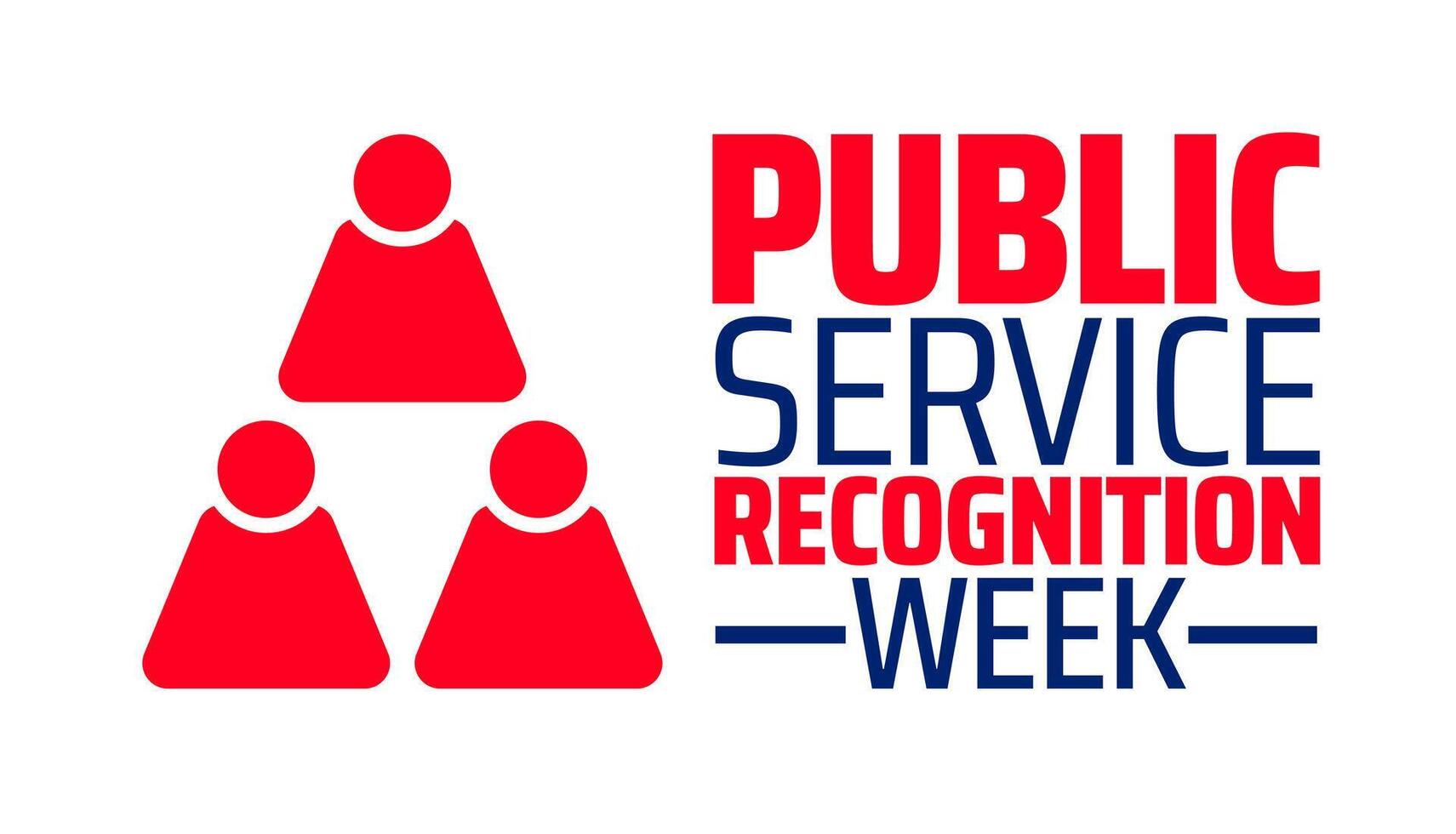 public service recognition week background banner or poster design template. observed every year in May. Holiday concept. vector