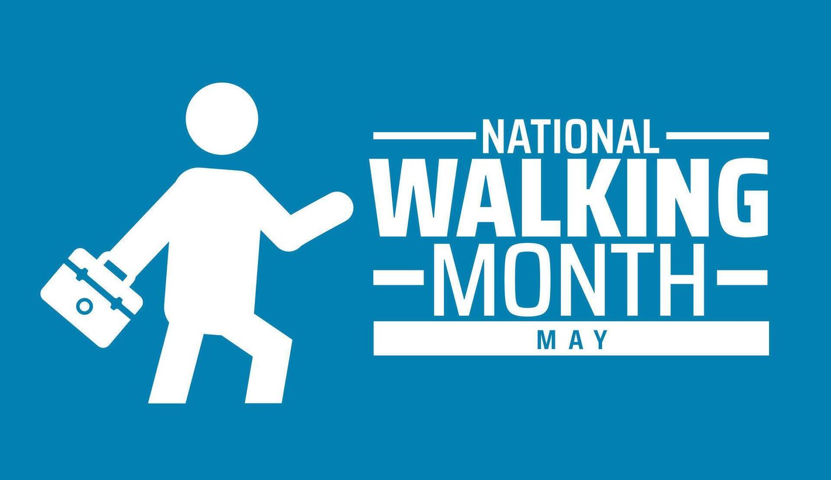 National Walking Month background banner or poster design template. observed every year in May. Holiday concept. Use to any Template, card, poster, placard, template. vector