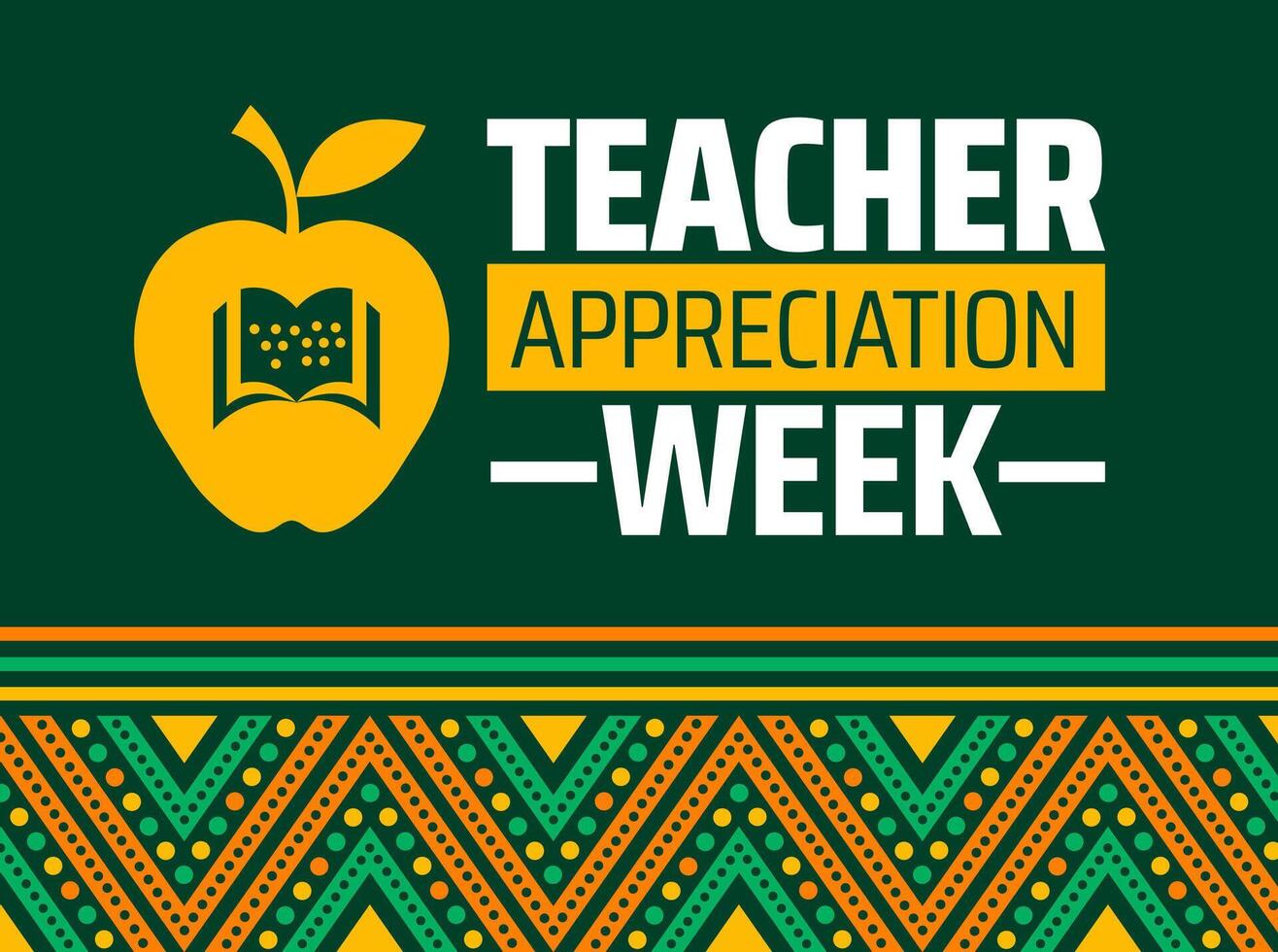 teacher appreciation week background banner or poster design template vector