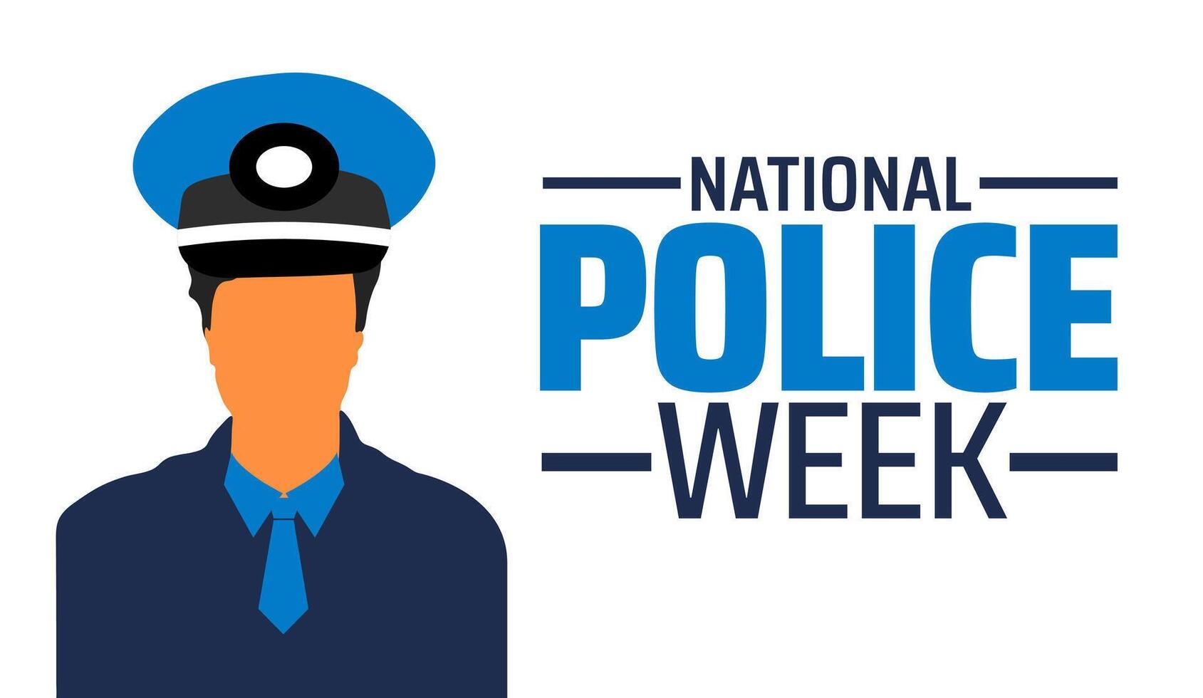 national police week background banner or poster design template. vector
