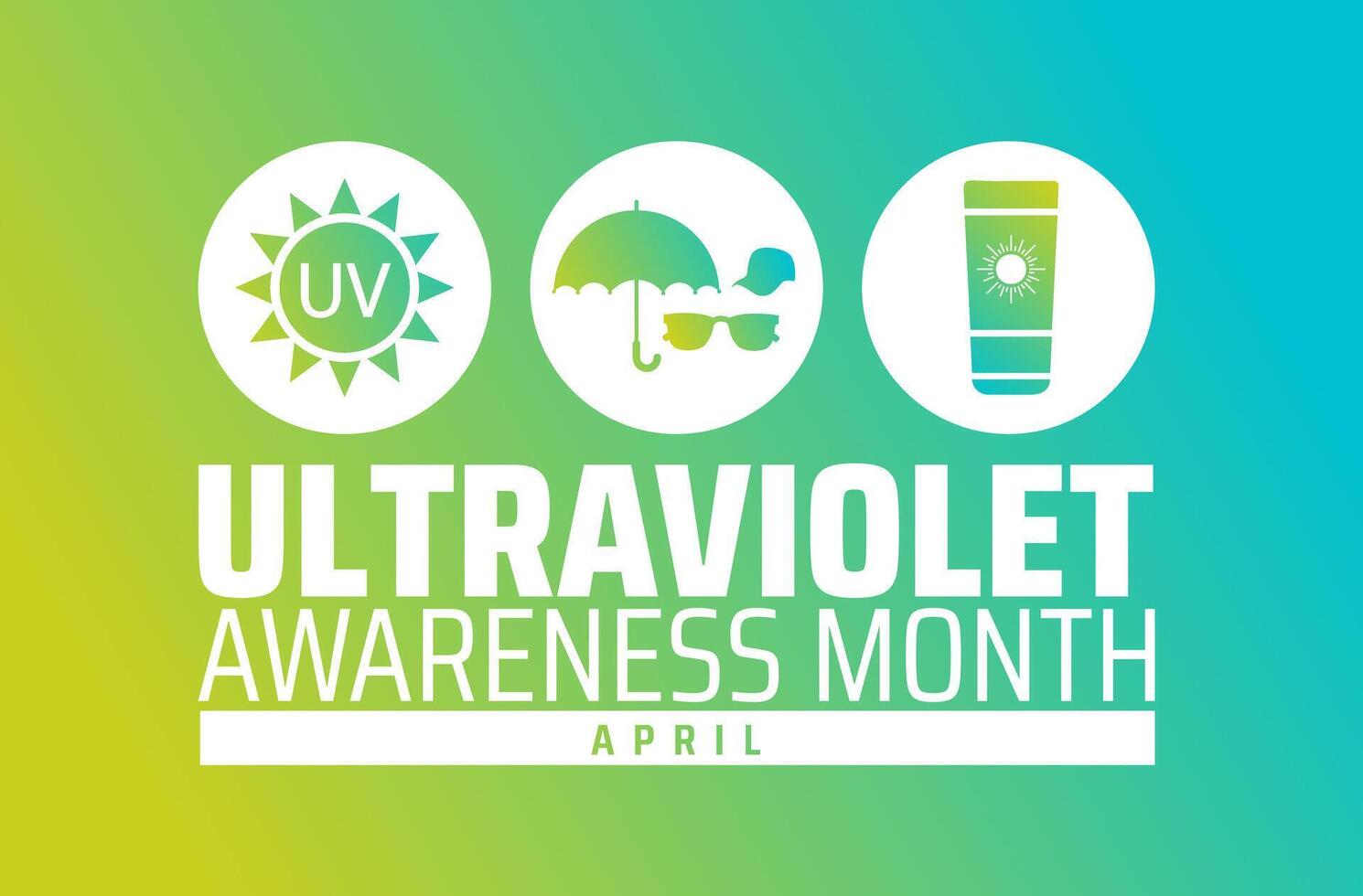 Ultraviolet Awareness Month background banner or poster design template. observed every year in May. vector