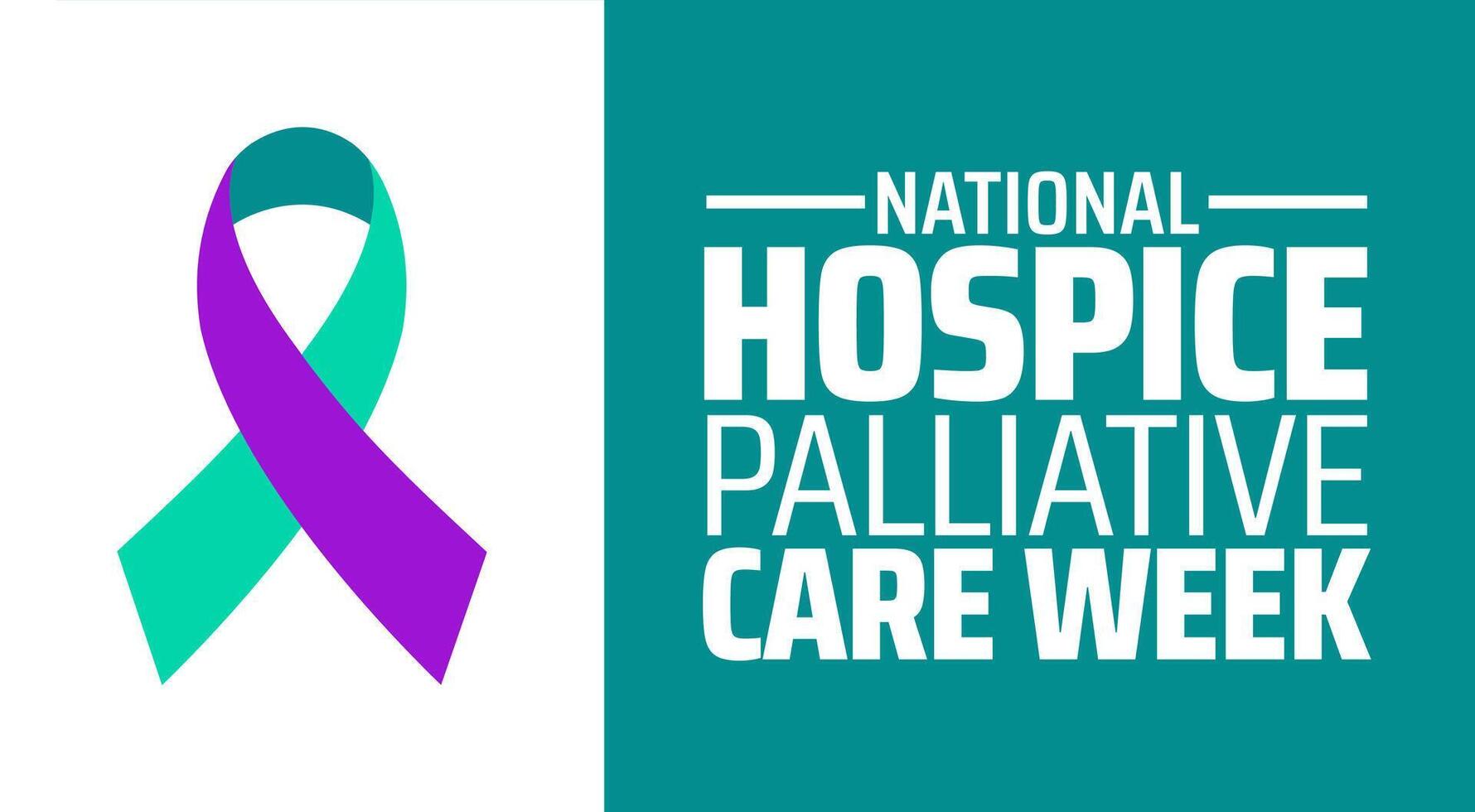 National Hospice Palliative Care Week background banner or poster design template. observed every year in May. Holiday concept. Use to any Template, card, poster, placard, template. vector