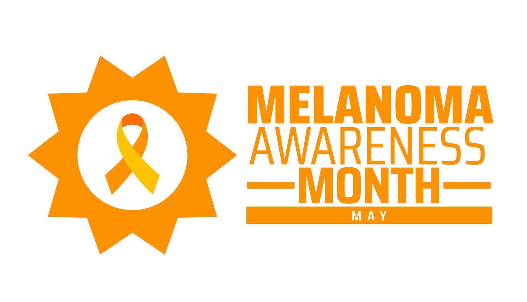Melanoma awareness month background banner or poster design template. observed every year in May. Holiday concept. Use to any Template, card, poster, placard, template. vector