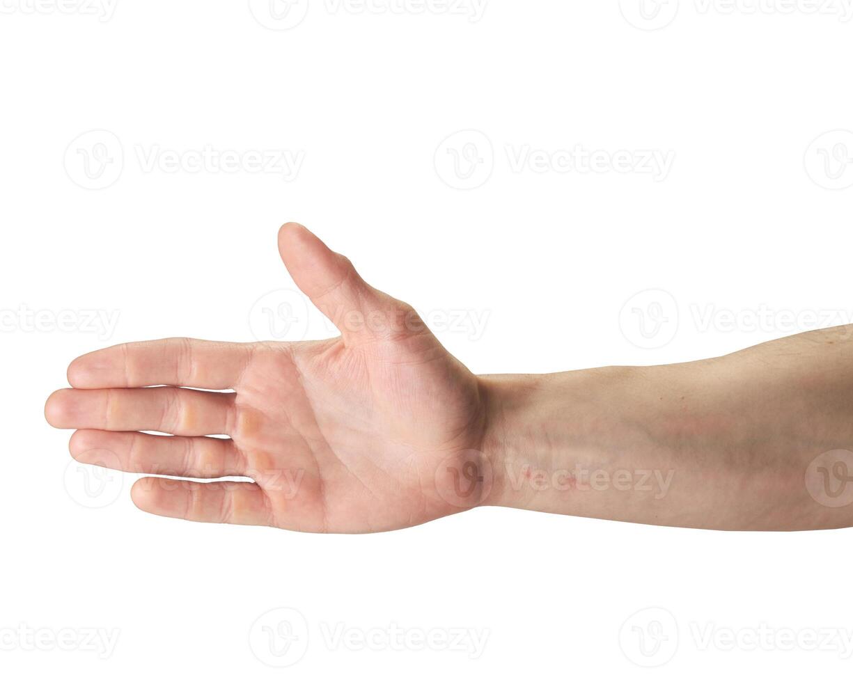 A hand with a white background and a white background photo