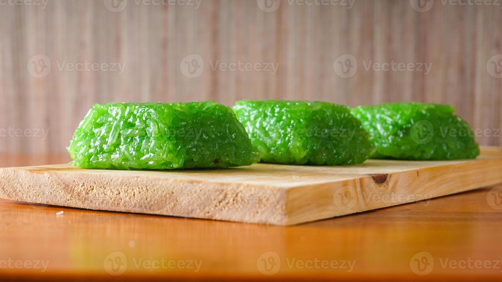Traditional Indonesian snack made from glutinous rice called wajik isolated on white background studio photo