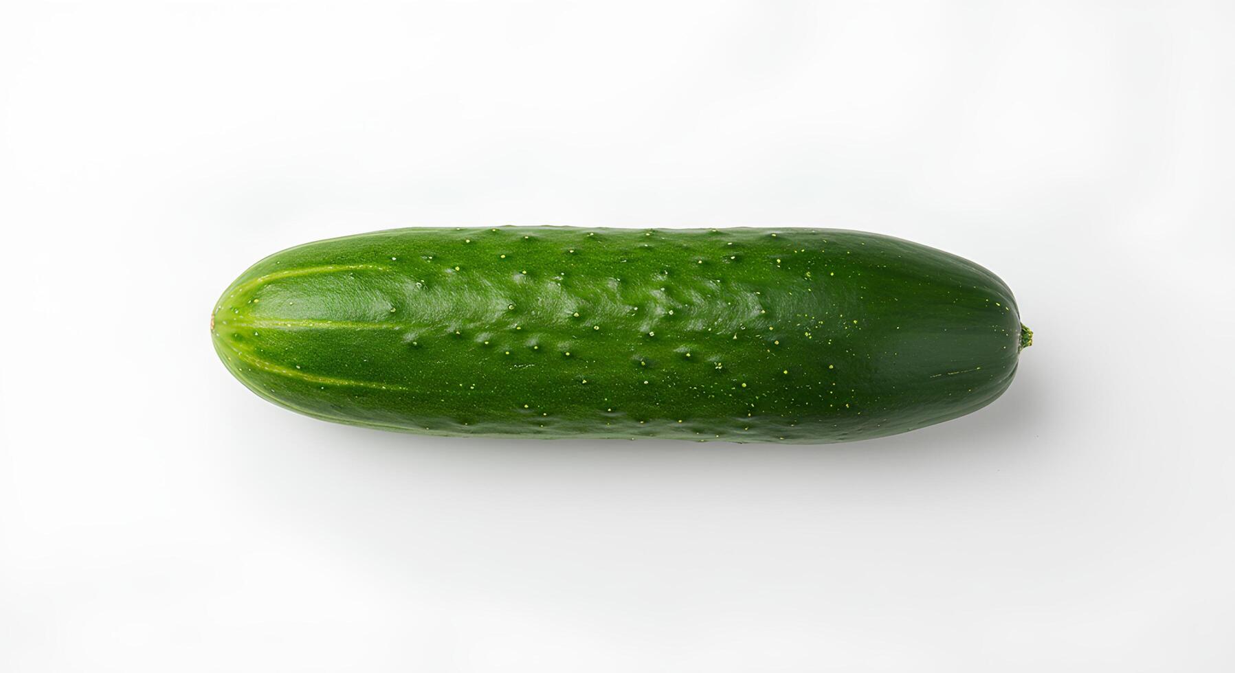 Crisp cucumber isolated on white for hydration-rich fruit and vegetable visuals in healthy lifestyle concepts photo