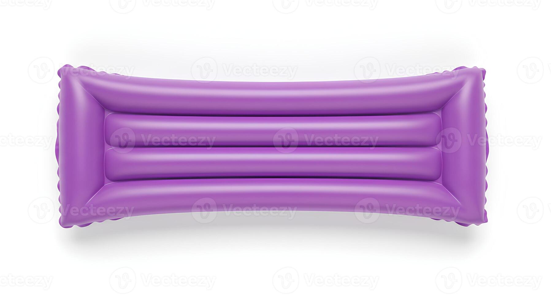 purple Swimming pool inflatable float isolated on white background for fun water games, sunny beach vacations and family activities photo