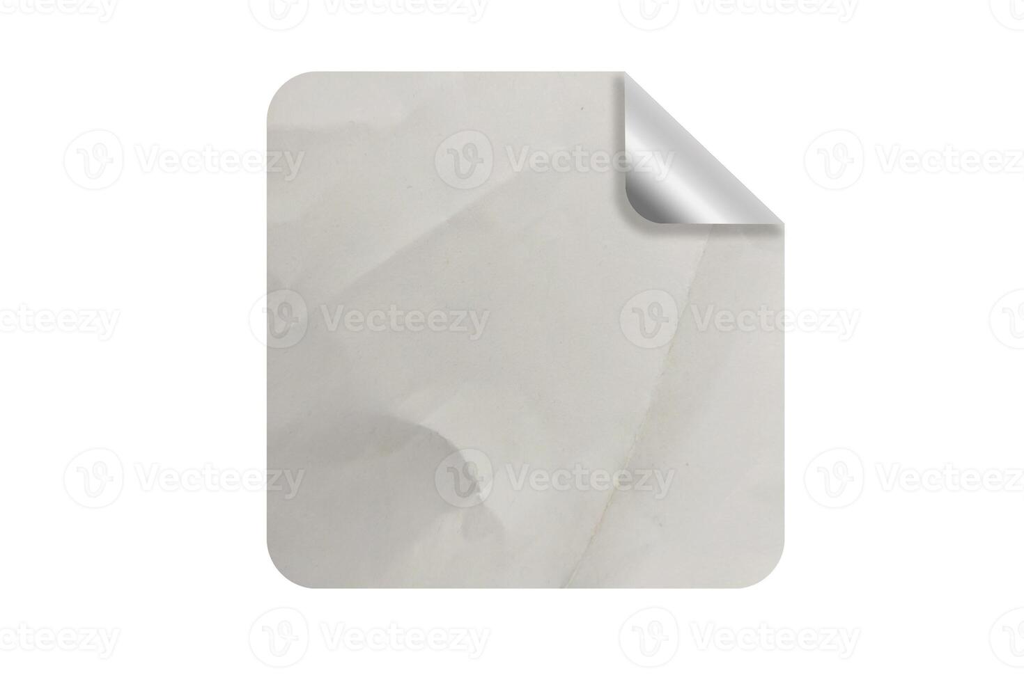 Blank Glued Paper Sticker Square Tag Label Texture photo