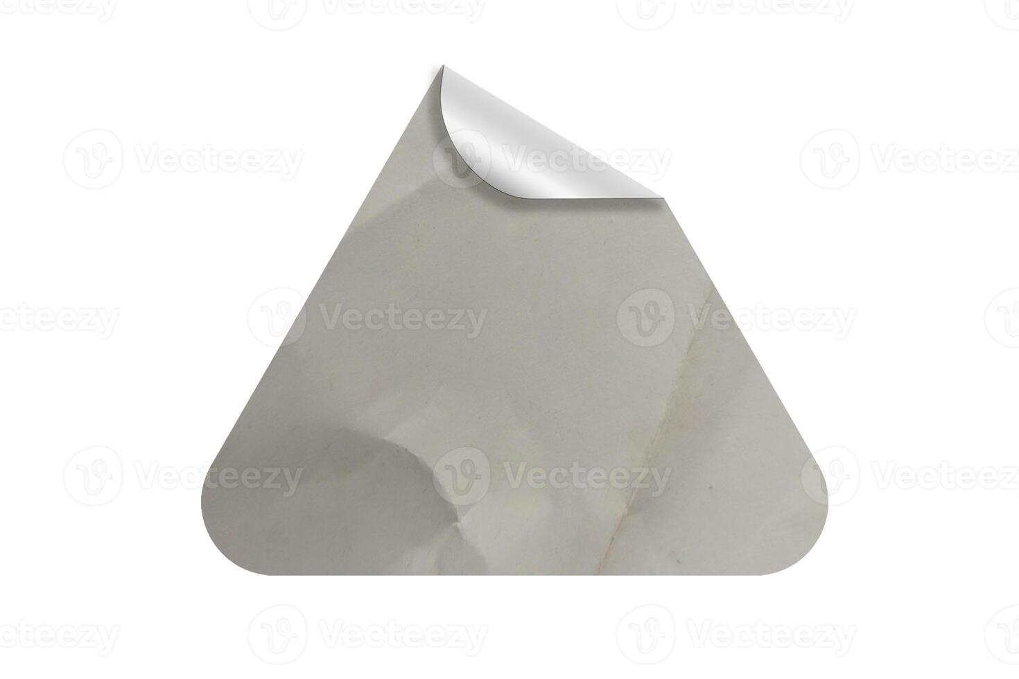 Blank Triangle Peel Glued Paper Sticker Tag Label Texture photo
