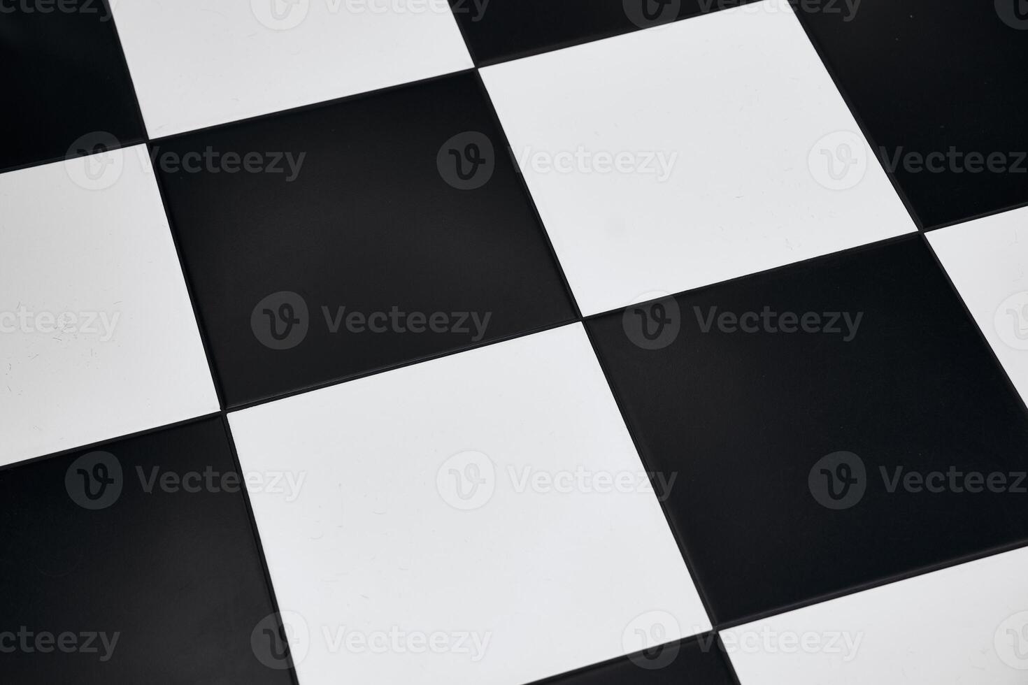 Elegant black and white checkerboard floor pattern for modern interiors photo