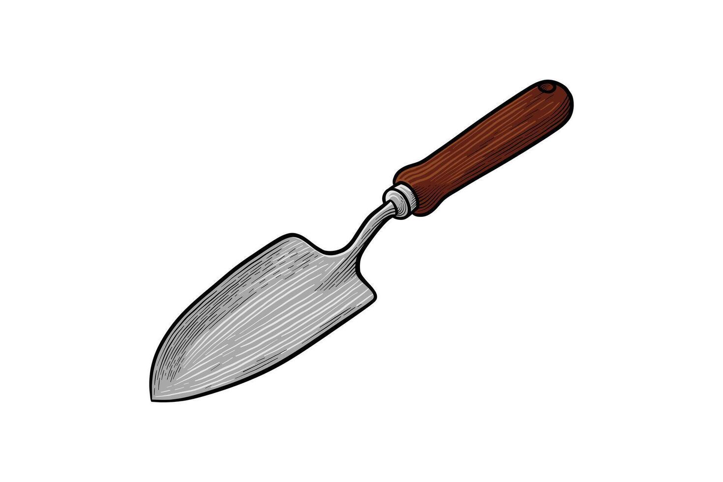 illustration of a shovel for planting vector