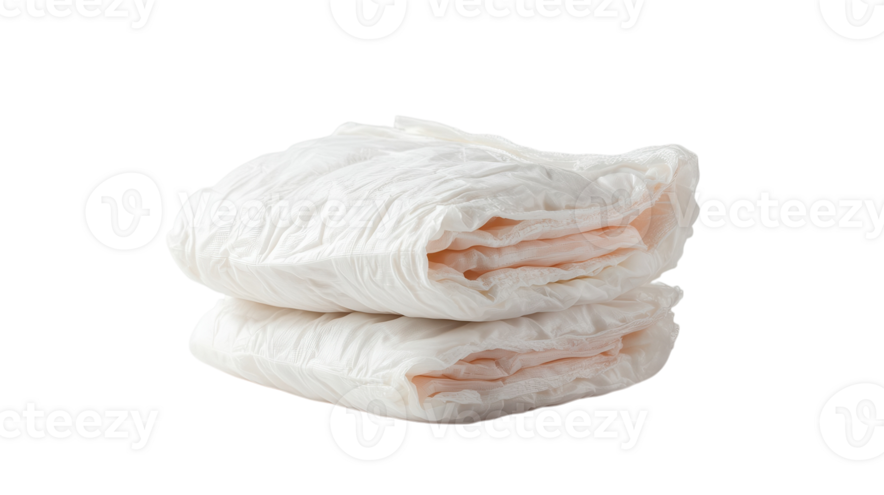 Diapers stacked on each other ready for use in a nursery during the day png
