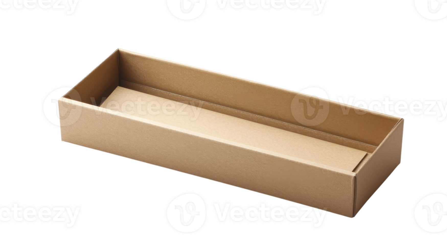 Rectangular cardboard box suitable for storage and organization in various settings png