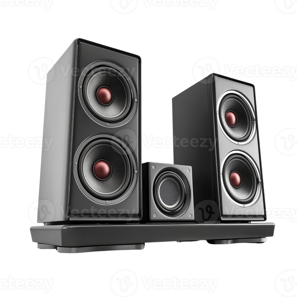 High-Quality Desktop Speaker System for Clear Sound Experience png