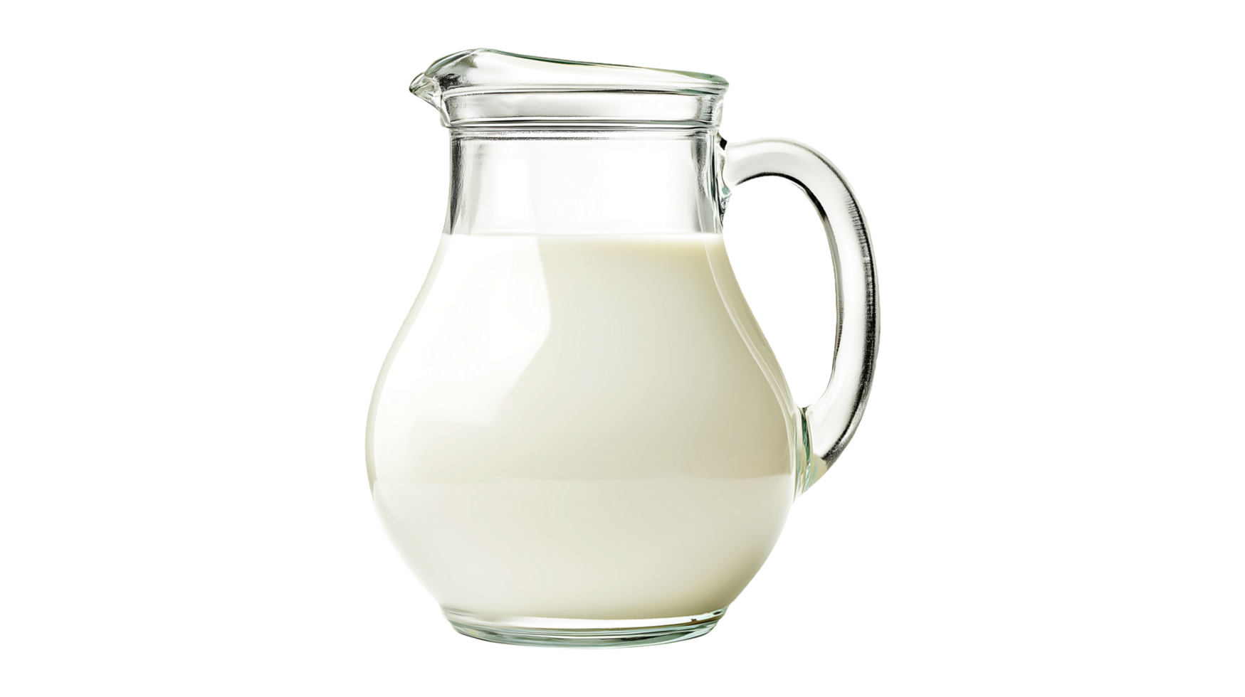 Traditional Milk Jug in Transparent Glass - A Classic Kitchen Essential for Everyday Use png