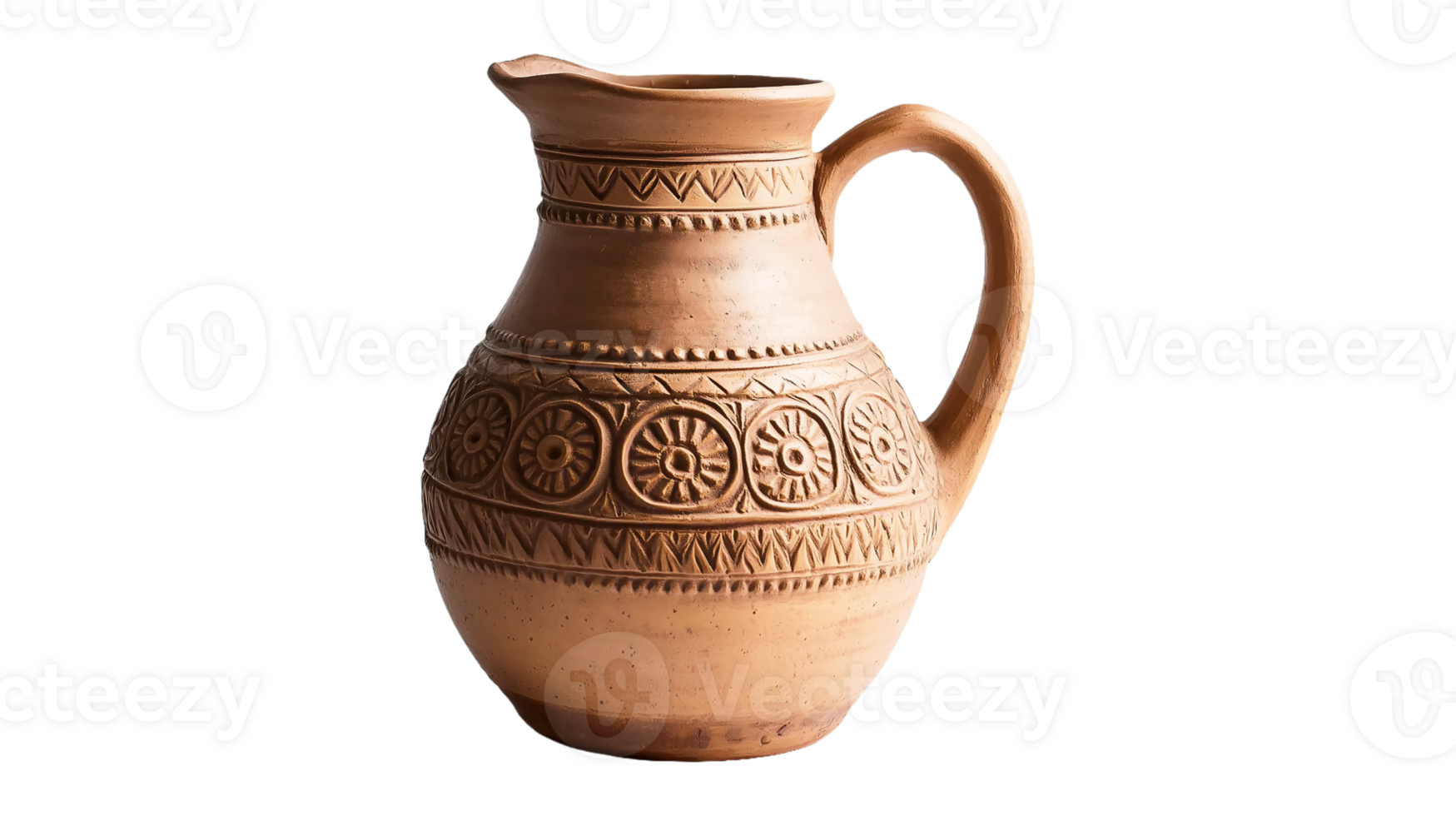 Terracotta Pot with Intricate Design - Traditional Craftsmanship for Home Decor png
