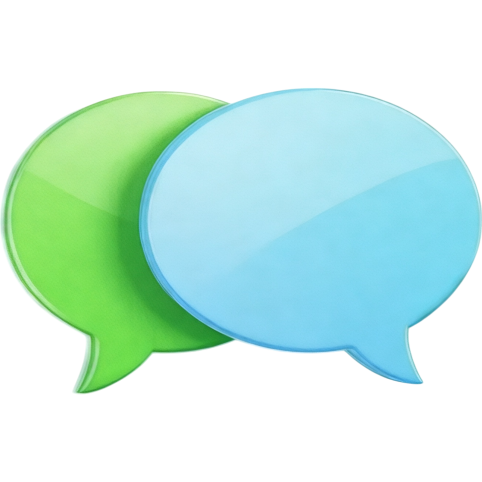 Green and Blue Communication Bubbles png