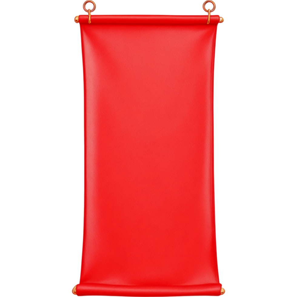Vertical Red Banner with Grommets png