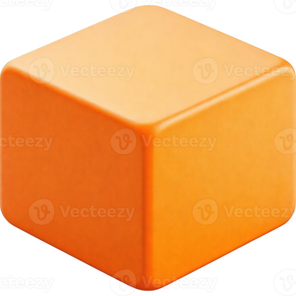 Glossy Orange Block png