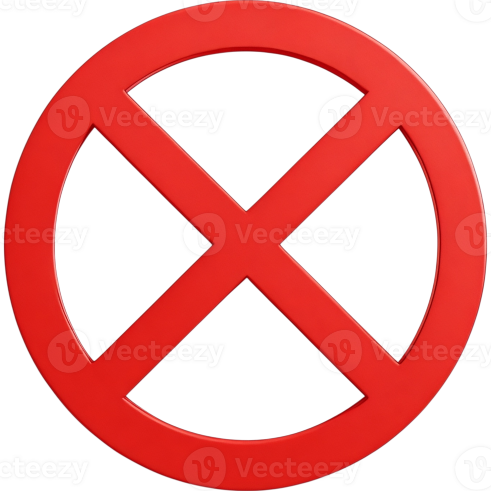 Red Circle with Line Prohibition or No Entry Sign png
