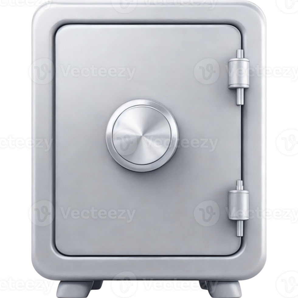 Modern Silver Combination Lock Safe png