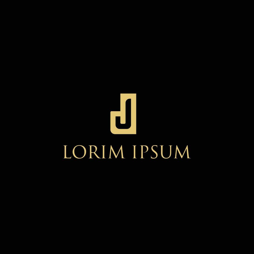 Linear Letter J Monogram Design vector