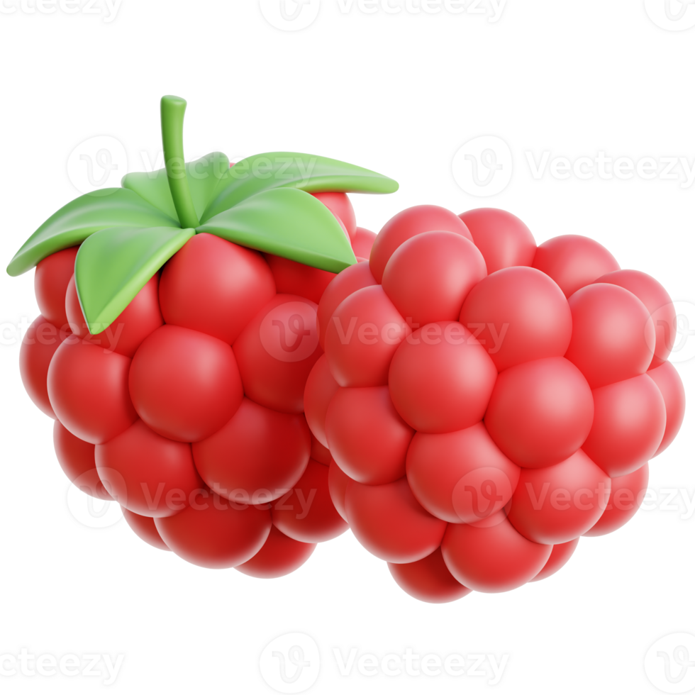 3d Raspberry Illustration png