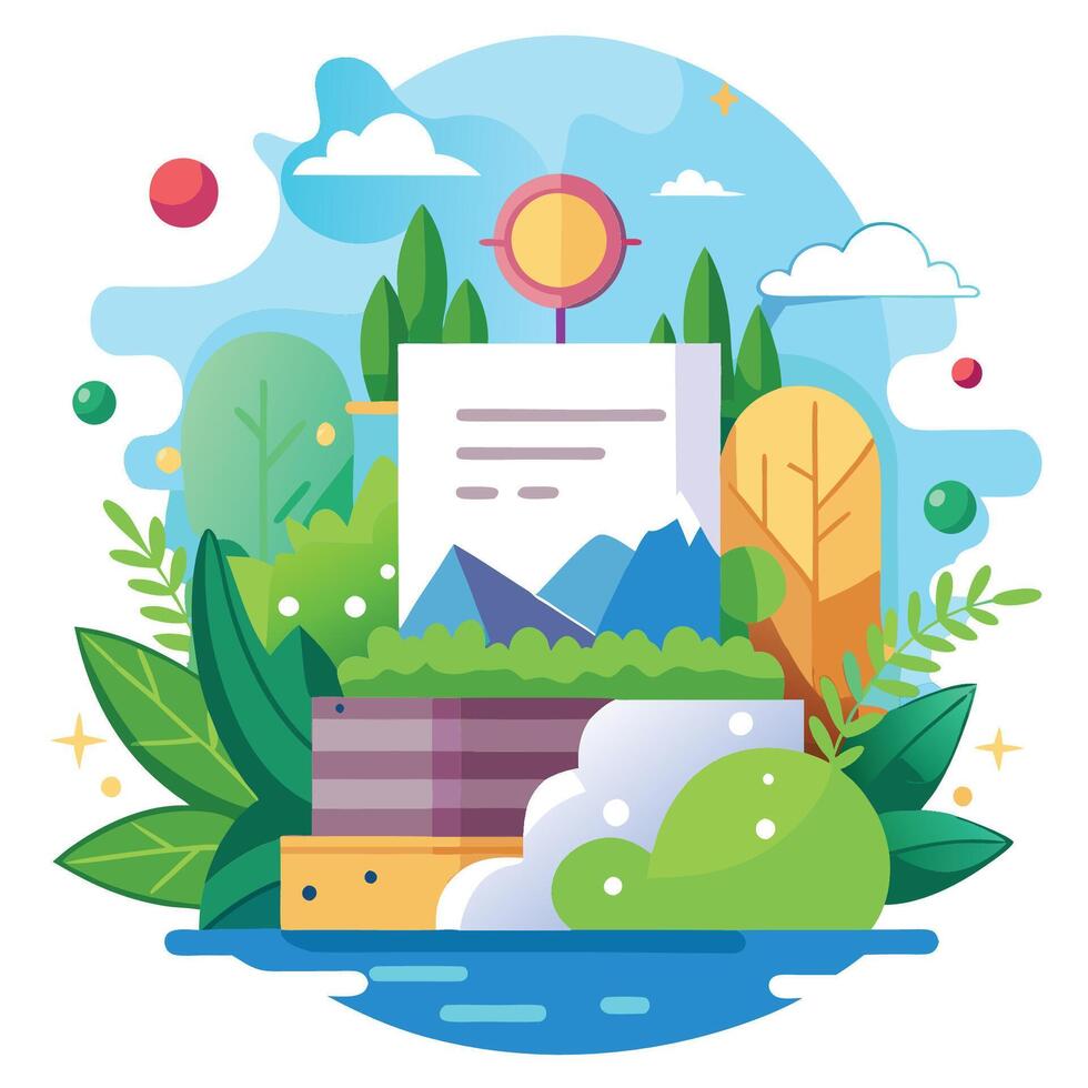 Editable Environmental Poster Template Download vector