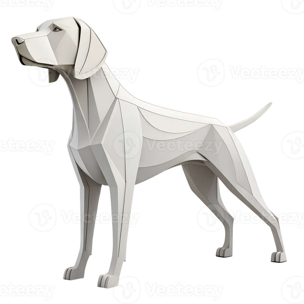 3D, Minimalistic Vizsla dog, isolated on a transparent background png