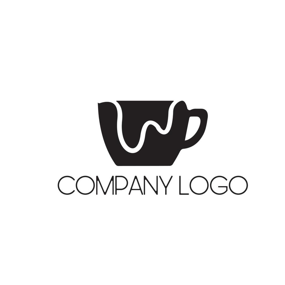 Cup of coffee drink logo concept vector