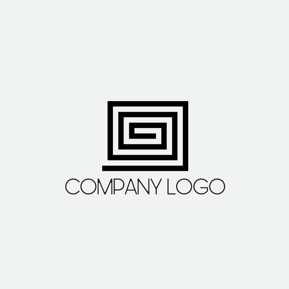 Geometric modern company logo design vector