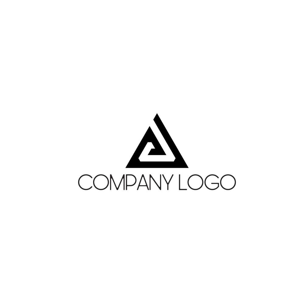 modern company logo triangle shape vector