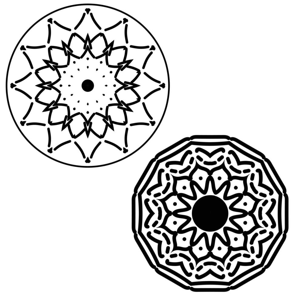 Mandala Line Art Illustration vector