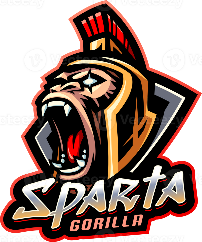 Sparta gorilla esport mascot png