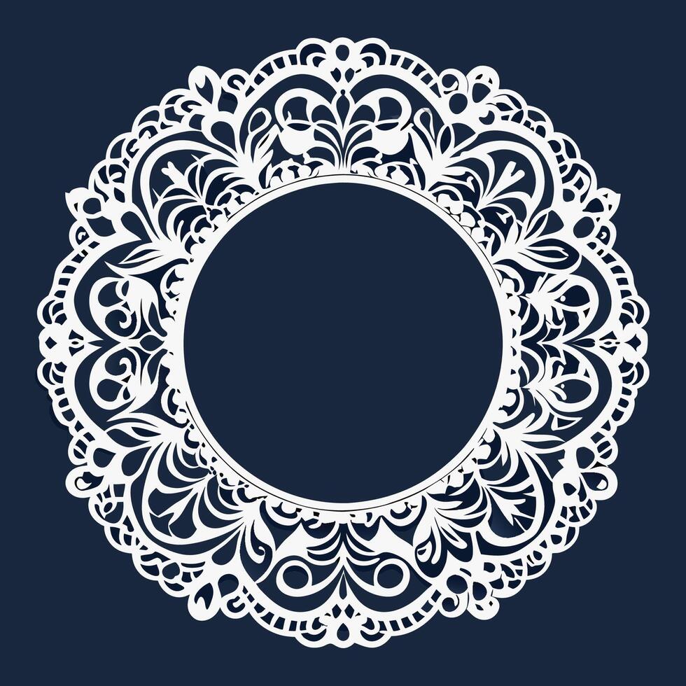 Elegant Laser Cut Lace Frames for Displaying Precious Memories and Photographs vector