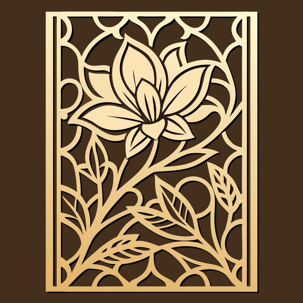 Elaborate Ornamental Panel Templates for Laser Cutting and Die Cutting vector