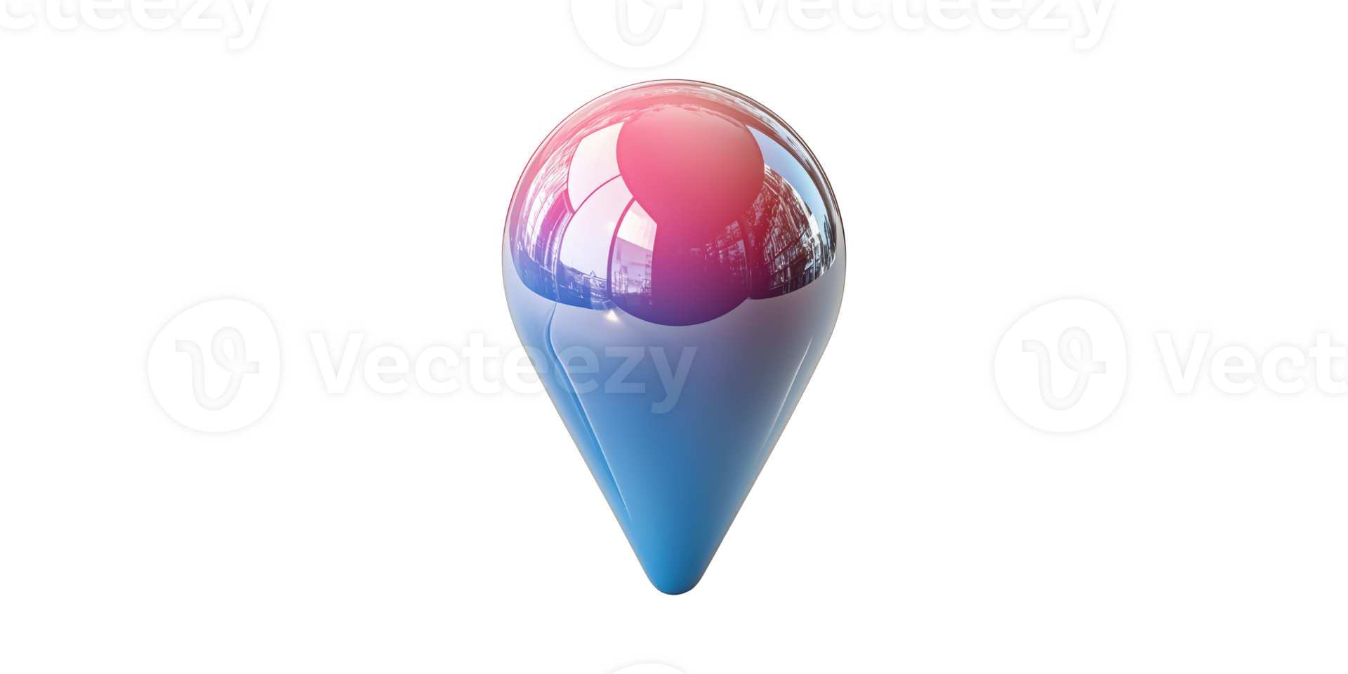 Abstract Gradient Pinpoint Icon. Modern Geolocation And Navigation Symbol Isolated On Transparent Background png