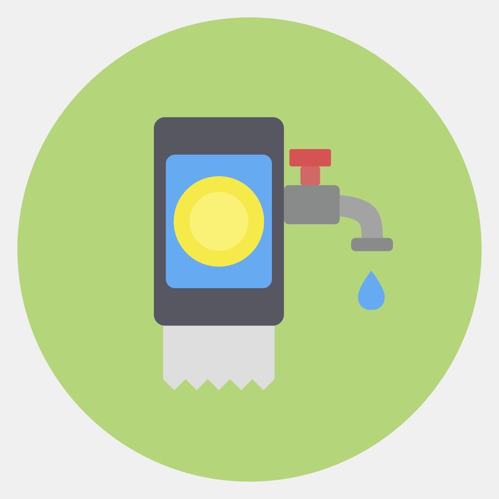 Icon utility payment. Cashless society elements. Icon in color mate style. vector