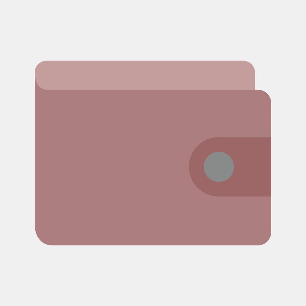 Icon wallet. Cashless society elements. Icon in flat style. vector