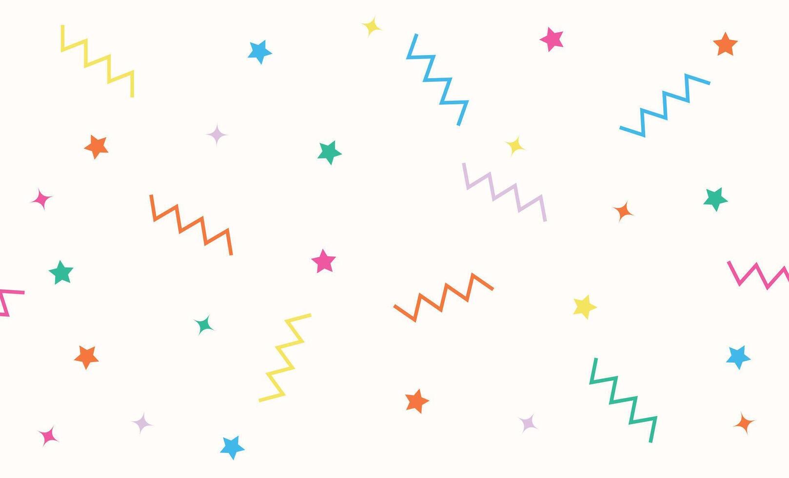 Background confetti pop zigzag vector