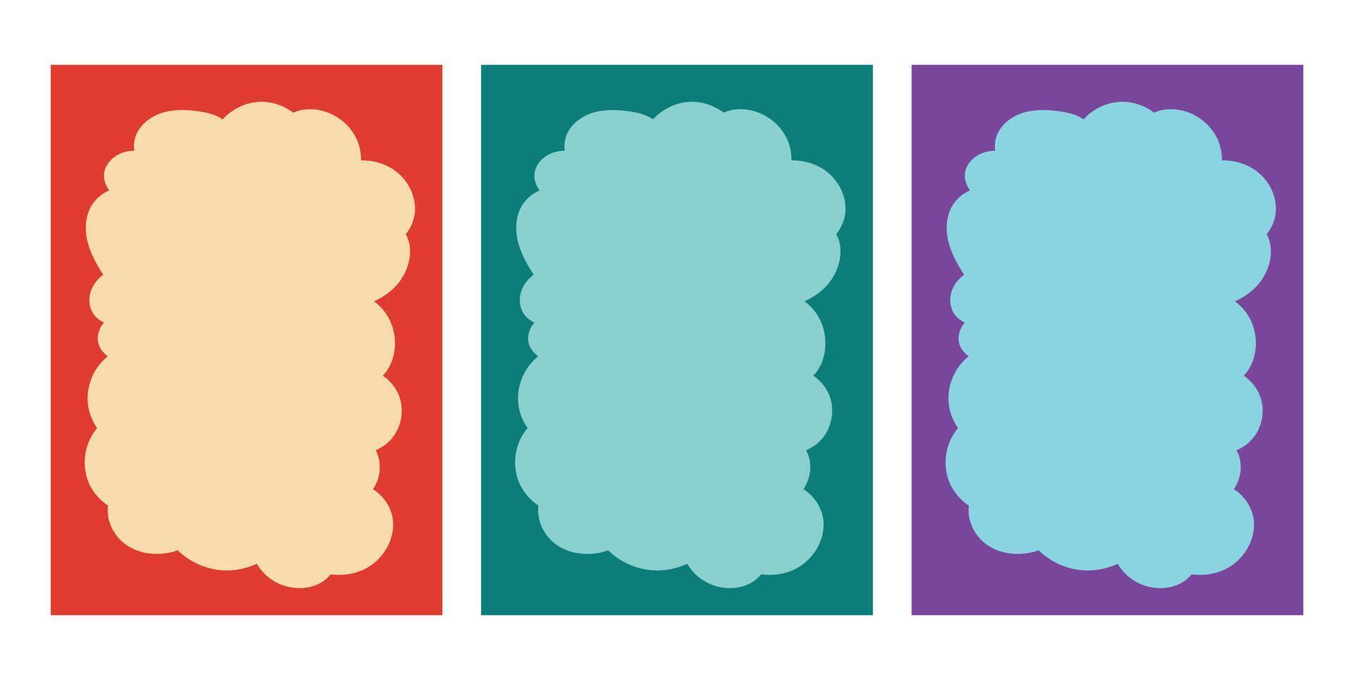 Design template cloud retro unique abstract vector