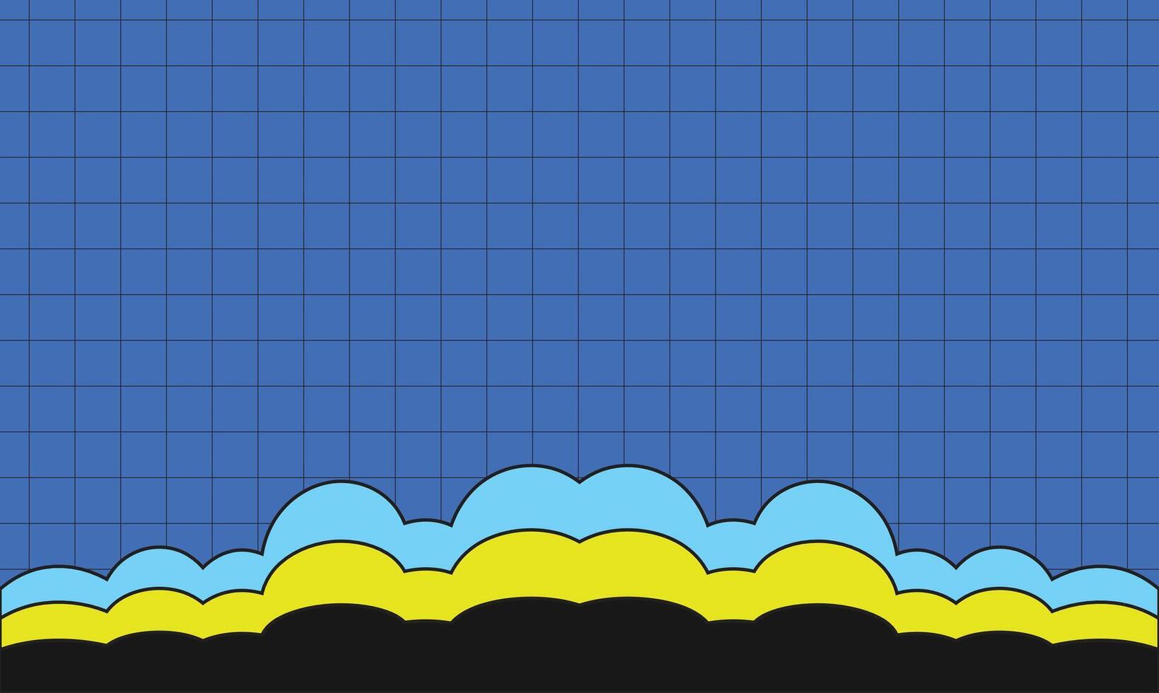 Background line grid cloud unique vector
