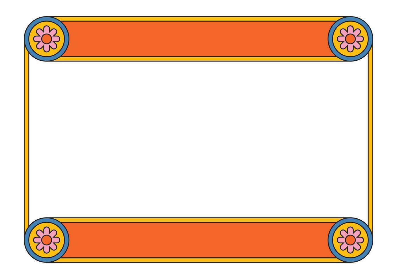Illustration retro frame unique design abstract vector