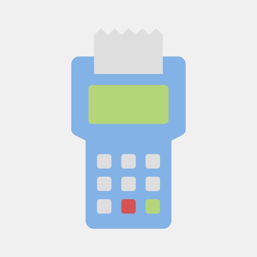 Icon payment machine. Cashless society elements. Icon in flat style. vector