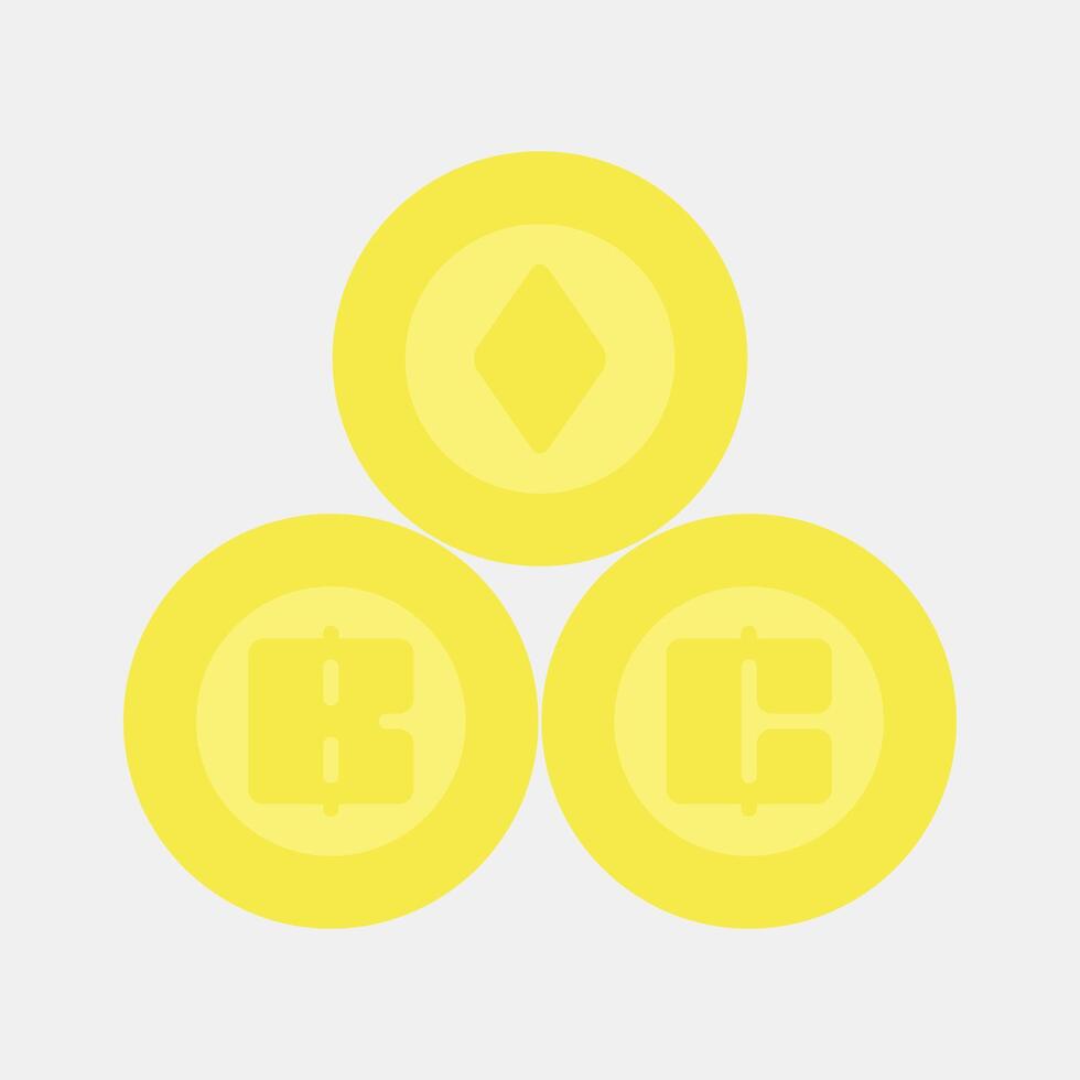 Icon crypto currency. Cashless society elements. Icon in flat style. vector