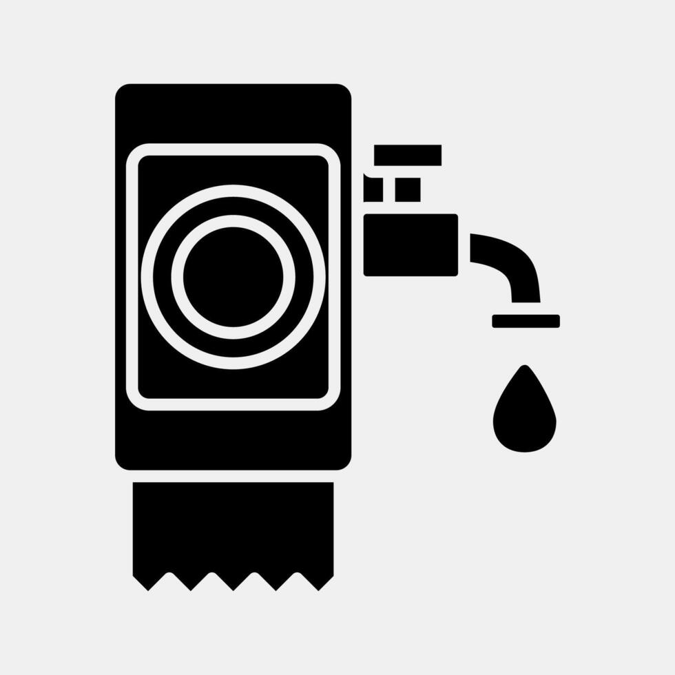 Icon utility payment. Cashless society elements. Icon in glyph style. vector