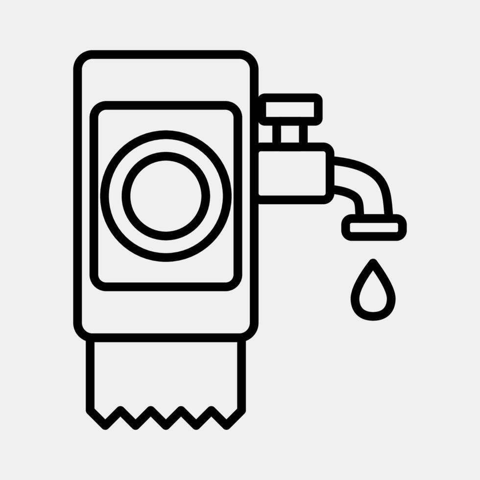 Icon utility payment. Cashless society elements. Icon in line style. vector