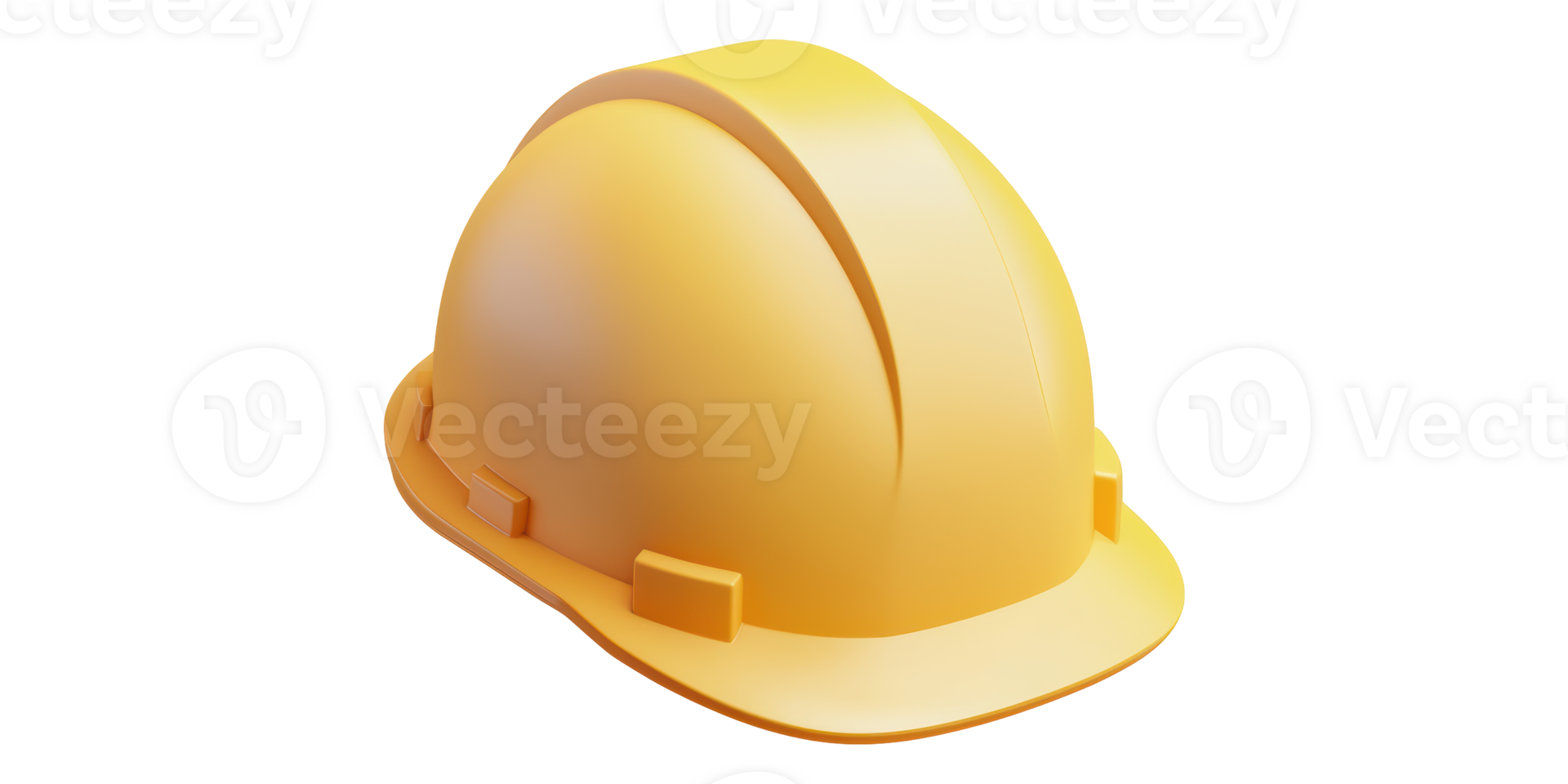 Yellow construction safety helmet isolated on transparent background png