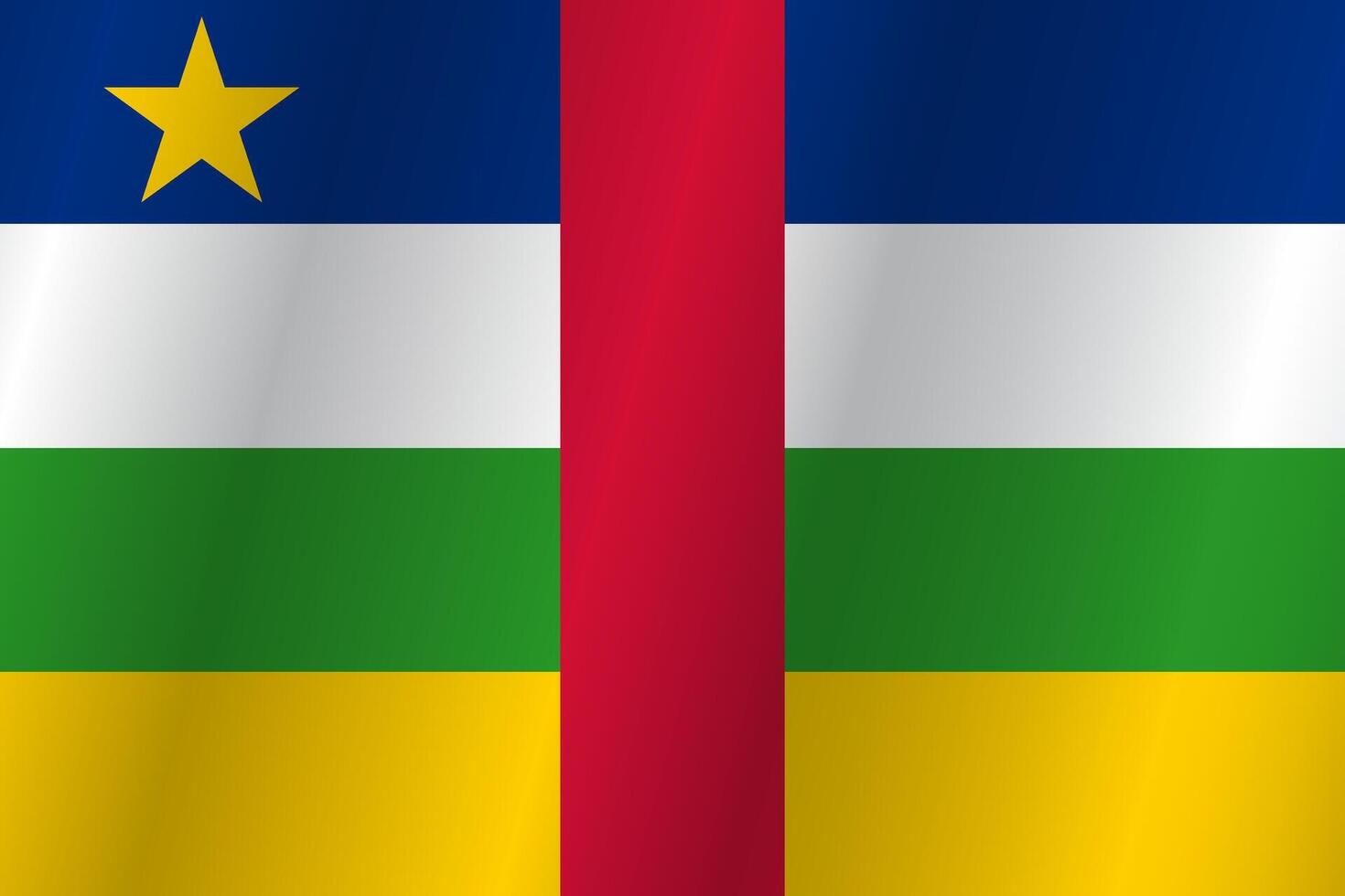 The Flag of the country Central African Republic on a white background vector